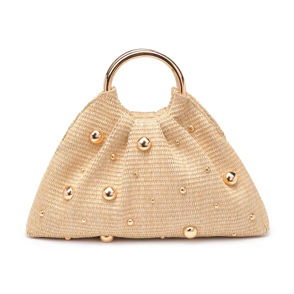 Harper - Straw Studded Evening Bag