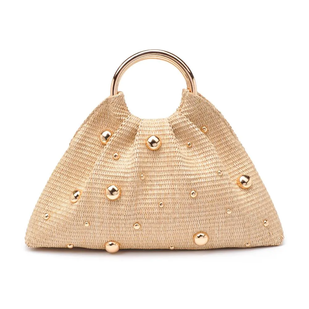 Harper - Straw Studded Evening Bag