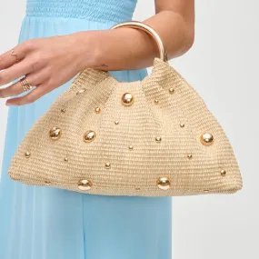 Harper - Straw Studded Evening Bag