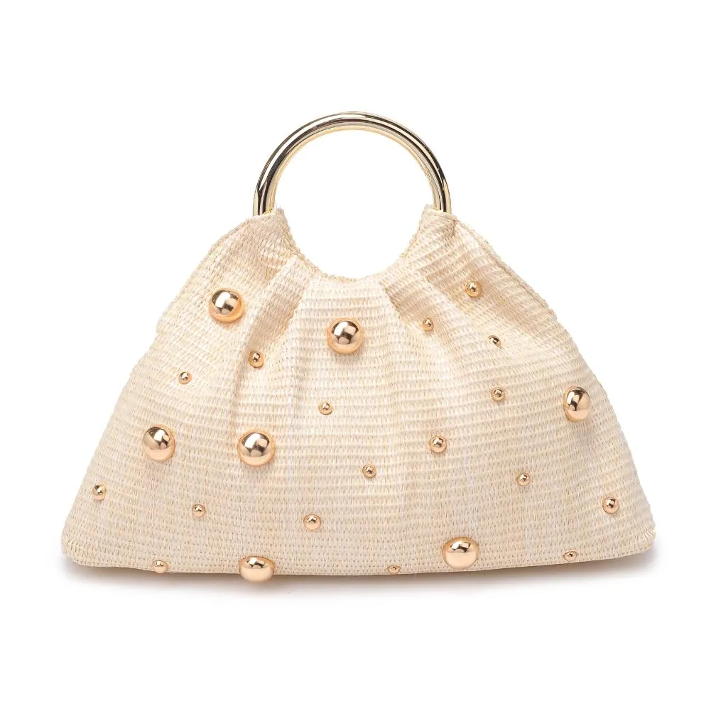 Harper - Straw Studded Evening Bag