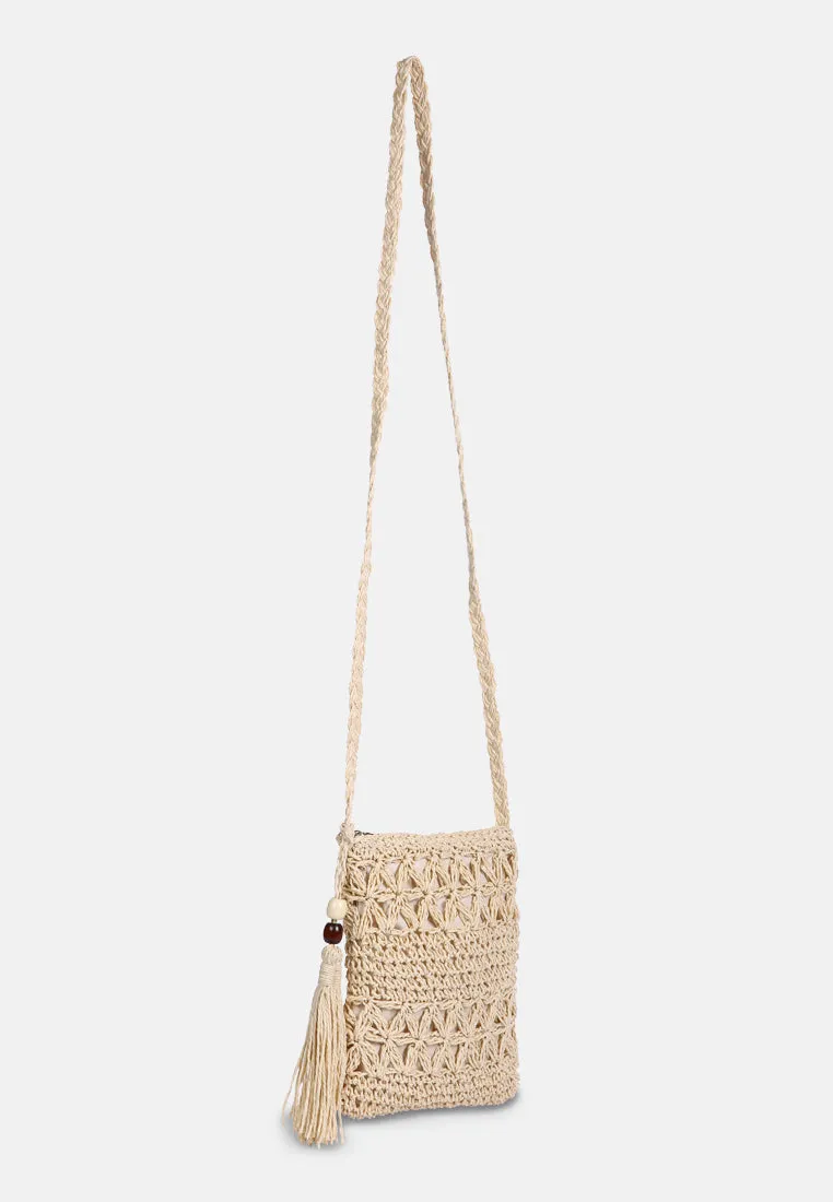 HAY-DAY Paper Straw Crochet Bag