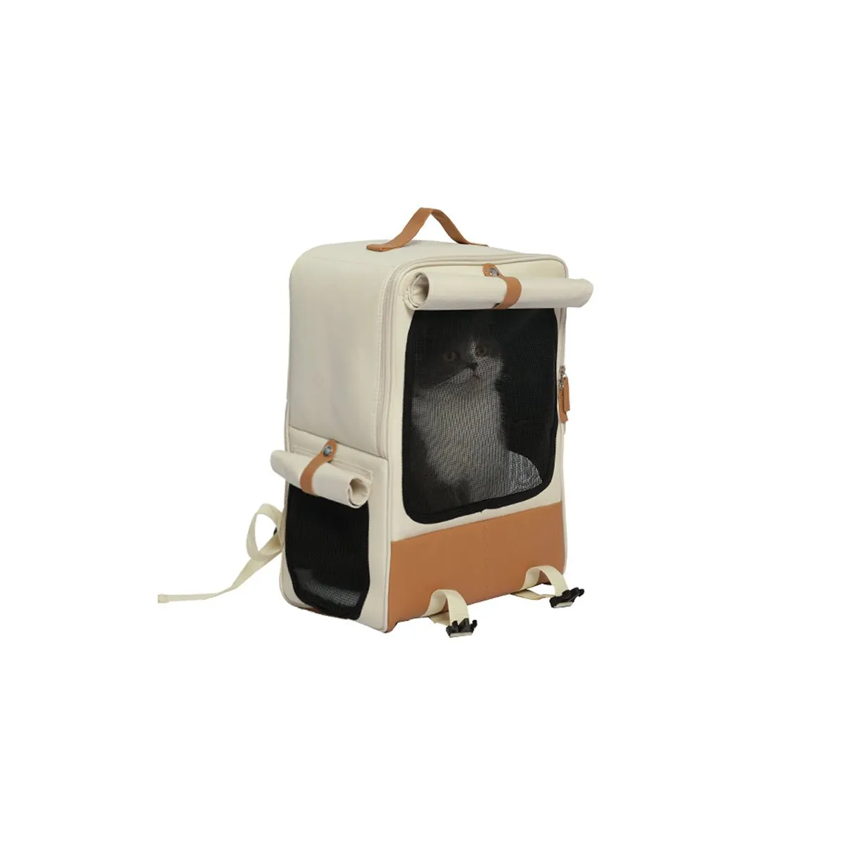 Hazelnut Breathable Mocha Pet Carrier Backpack