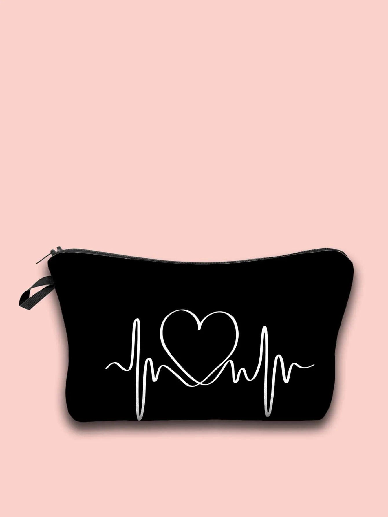 Heartbeat Art Makeup Bag Cosmetic Organizer Toiletries Bag Makeup Organizer Zip