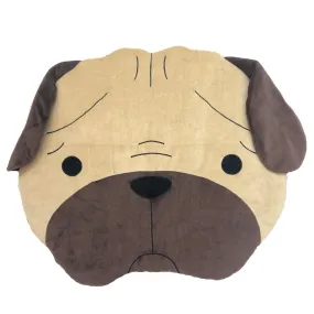 Hey Cuzzies Organic Cotton Pug Head Dog Bed