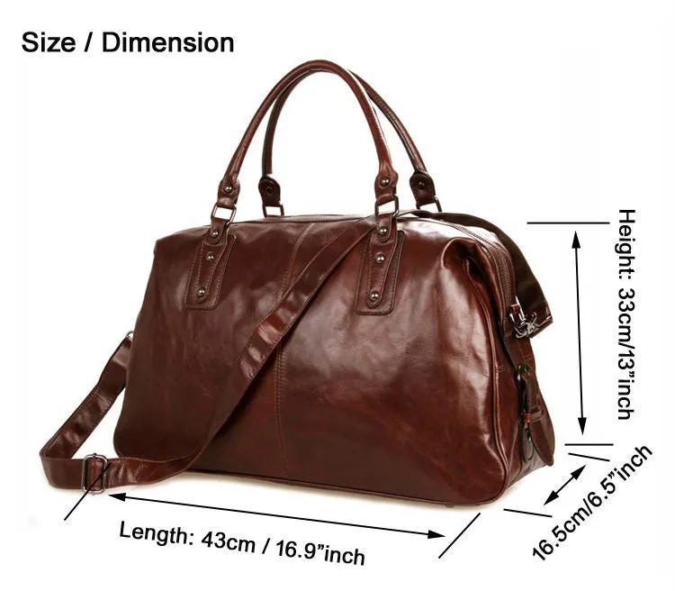 High-Class Genuine Leather Travel Duffel bag