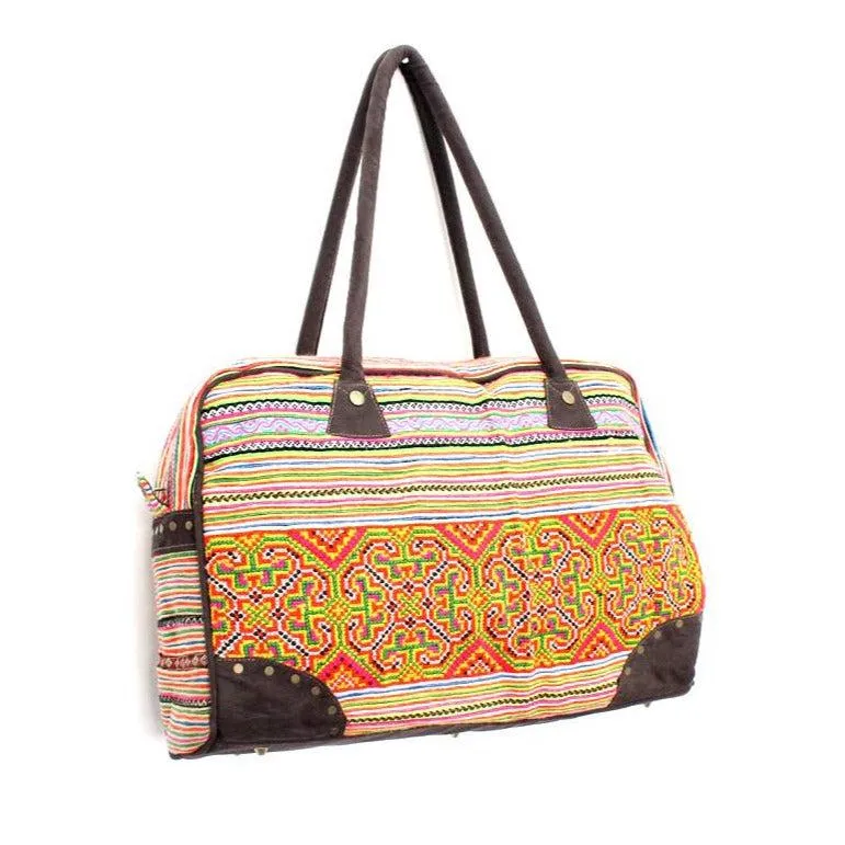 Hmong Vintage Fabric Duffle Bag - Thailand