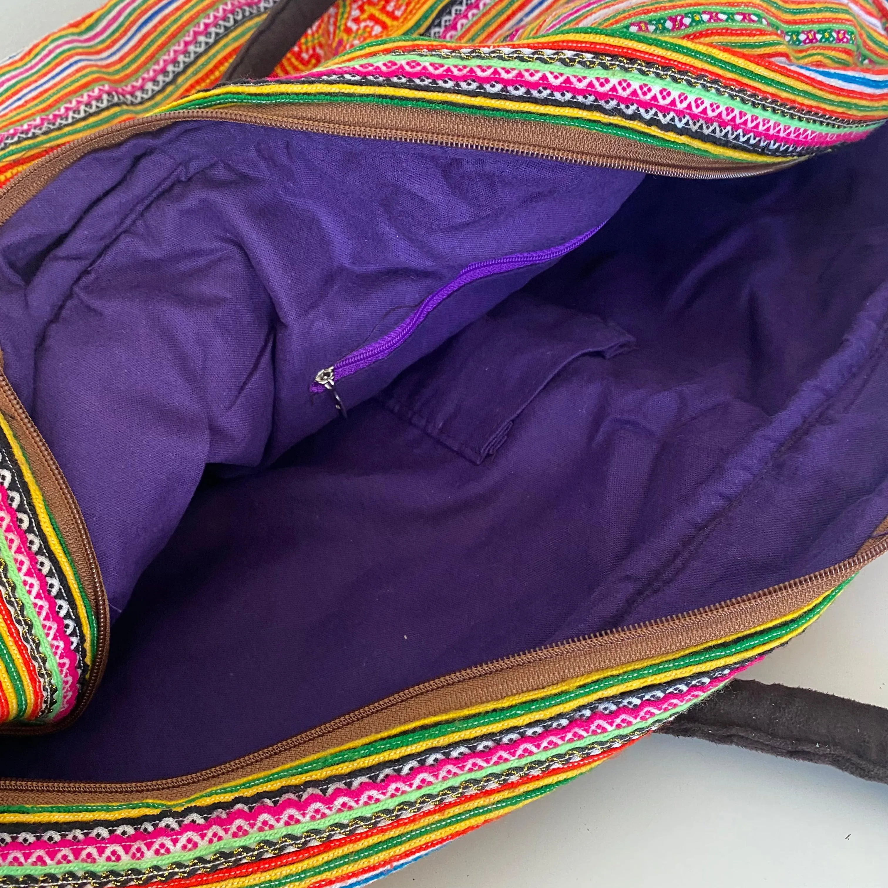 Hmong Vintage Fabric Duffle Bag - Thailand