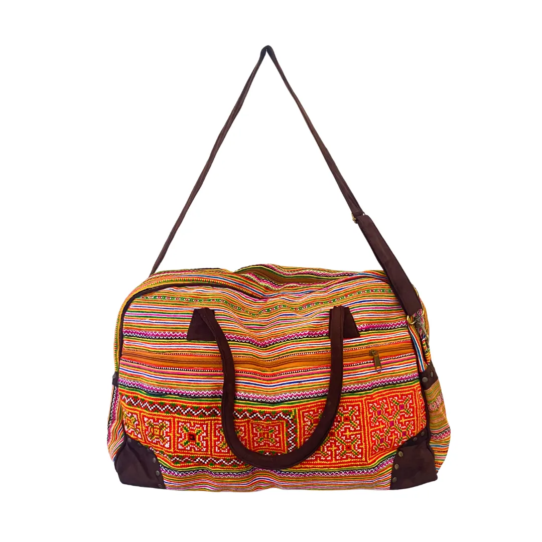 Hmong Vintage Fabric Duffle Bag - Thailand