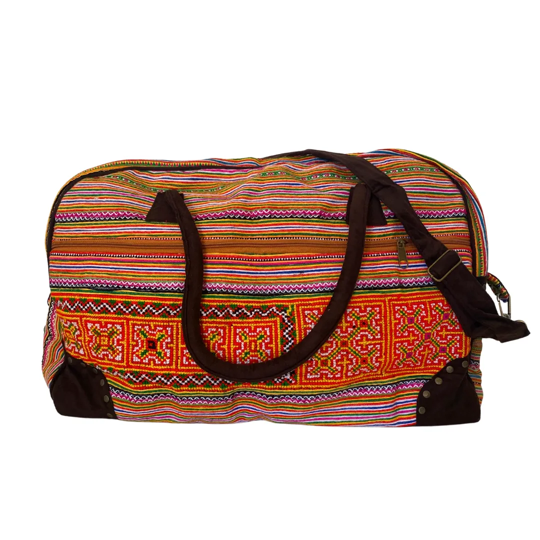 Hmong Vintage Fabric Duffle Bag - Thailand