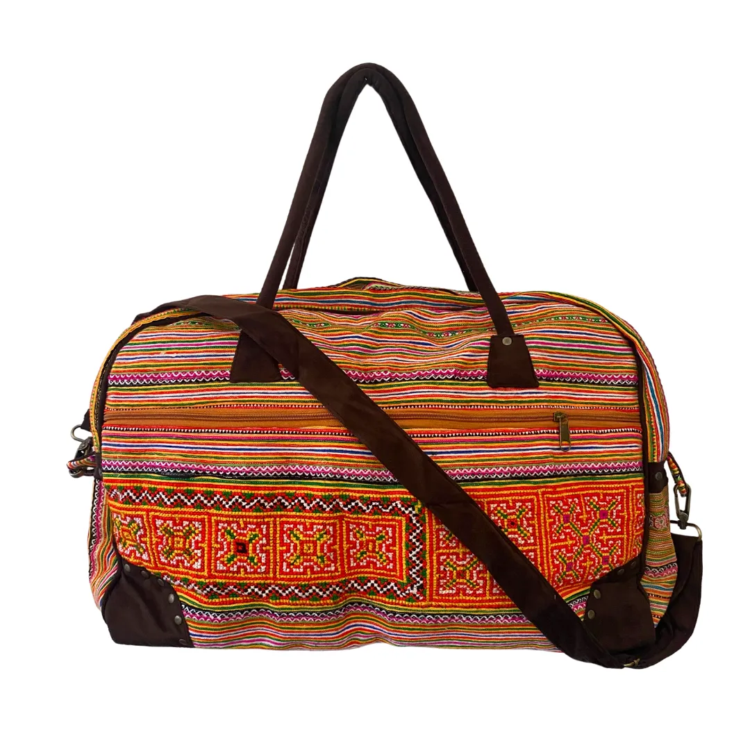 Hmong Vintage Fabric Duffle Bag - Thailand