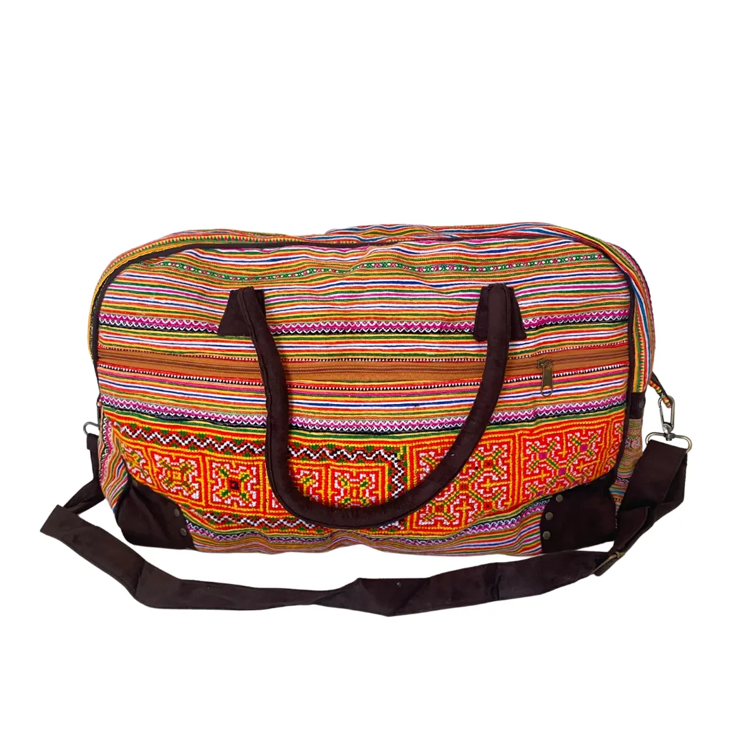 Hmong Vintage Fabric Duffle Bag - Thailand