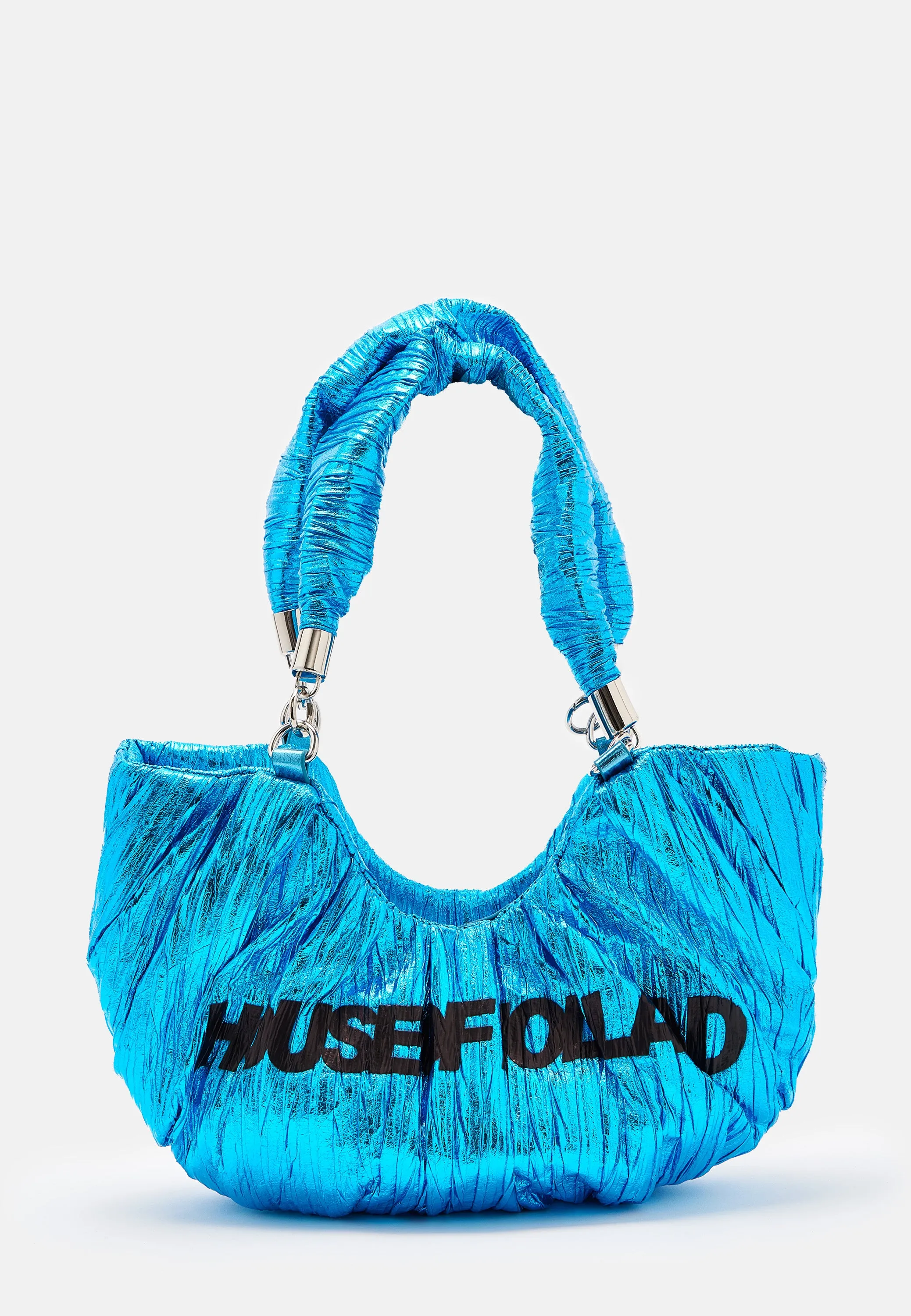 House Of Holland Crinkle Shoulder And Crossbody Bag Blue