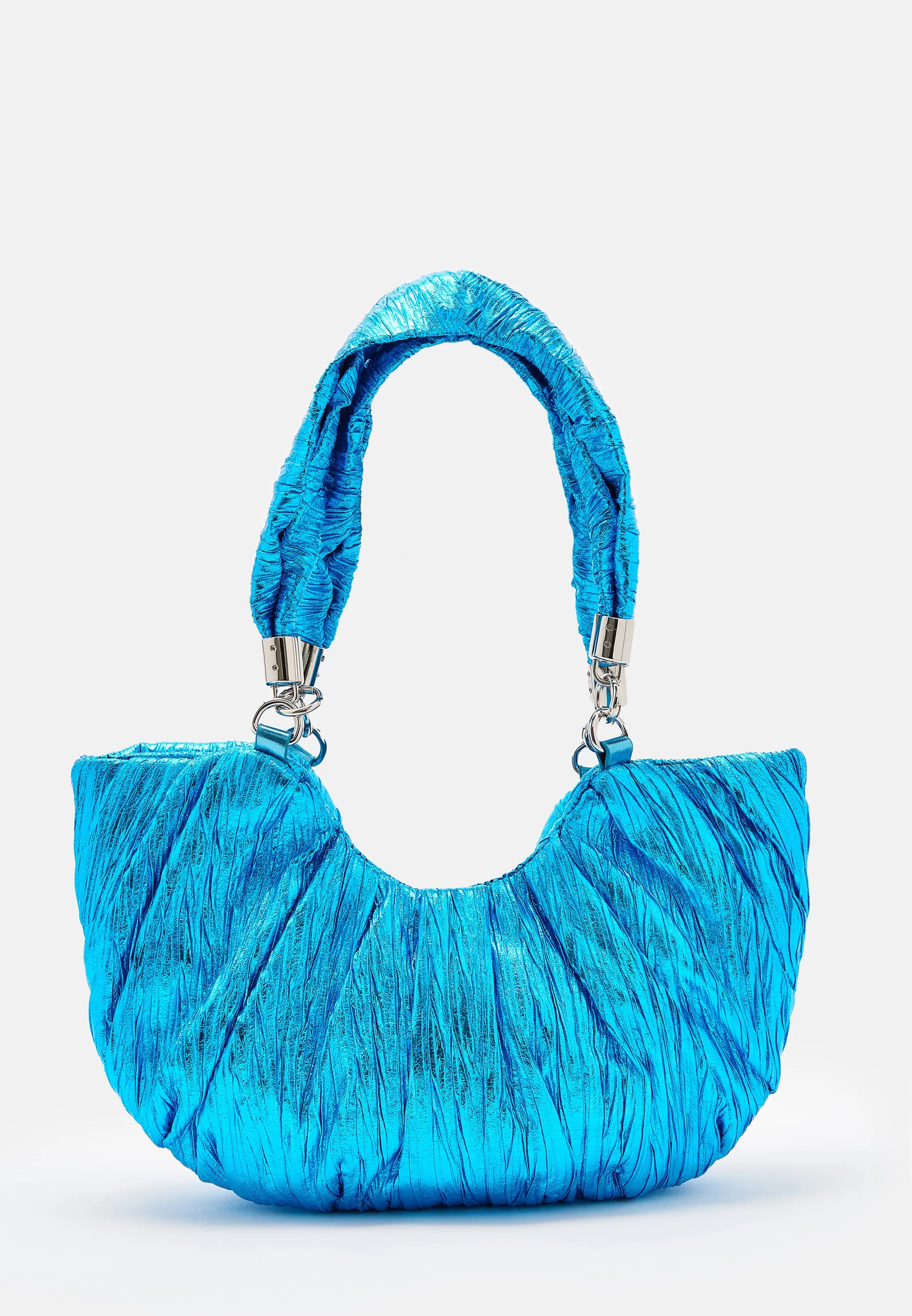 House Of Holland Crinkle Shoulder And Crossbody Bag Blue