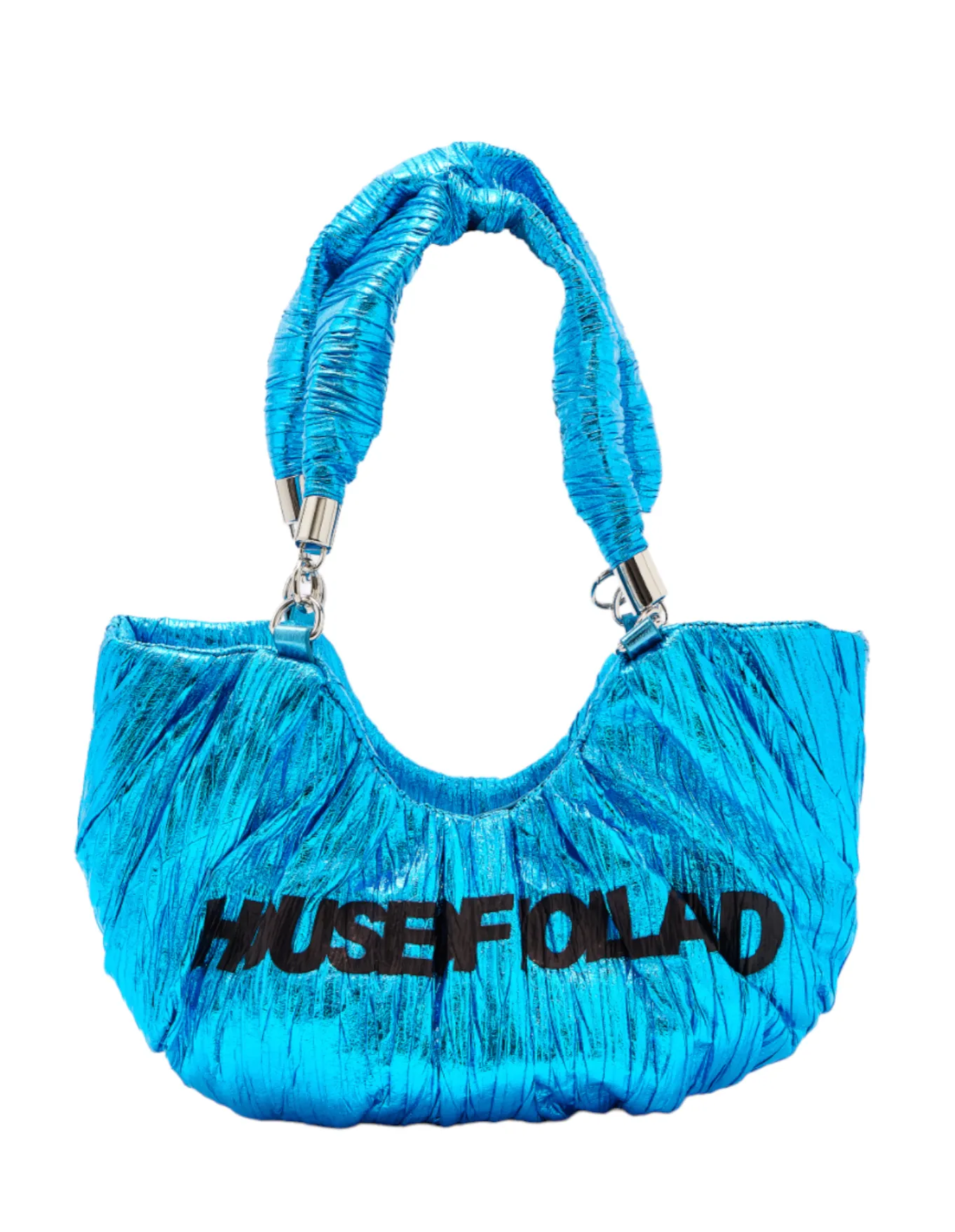 House Of Holland Crinkle Shoulder And Crossbody Bag Blue