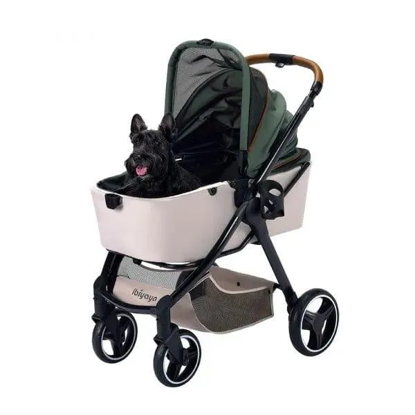 Ibiyaya® Retro Luxe Pet Stroller | Soft Sage