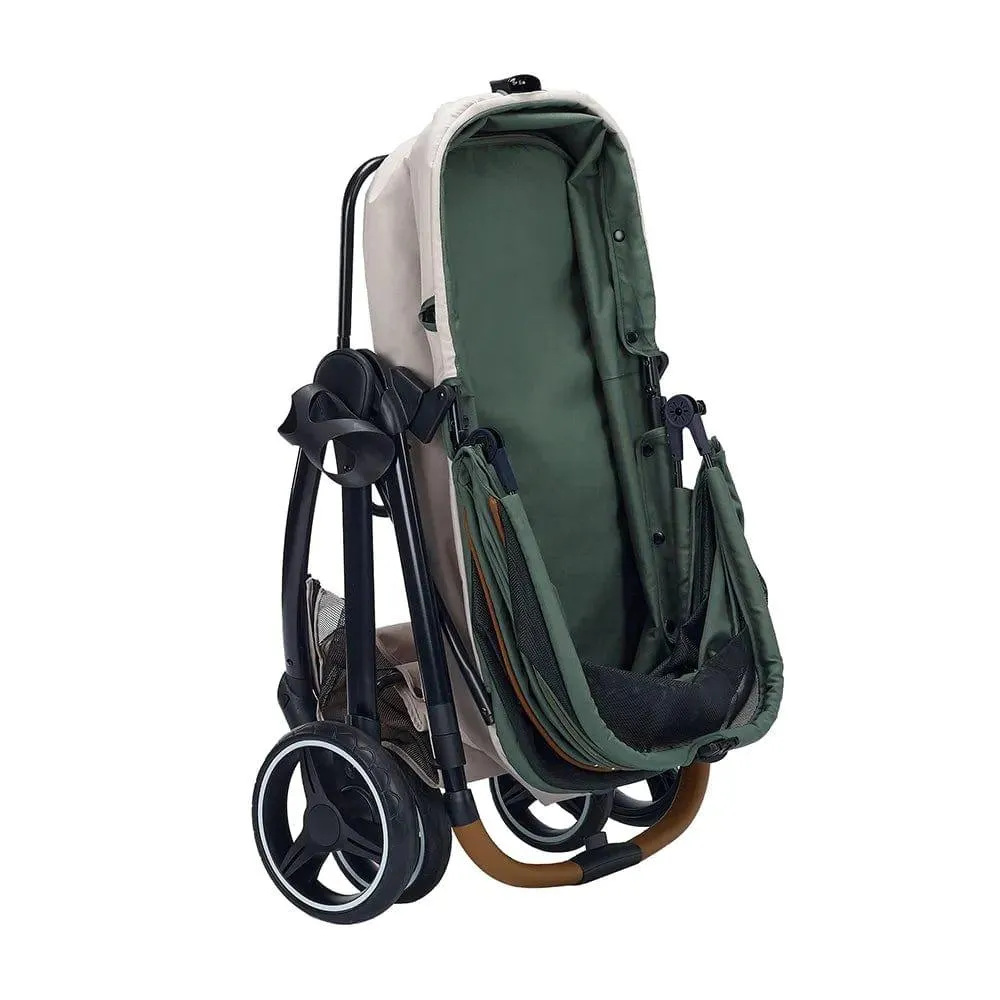 Ibiyaya® Retro Luxe Pet Stroller | Soft Sage