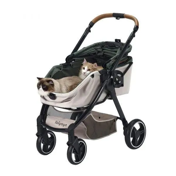 Ibiyaya® Retro Luxe Pet Stroller | Soft Sage