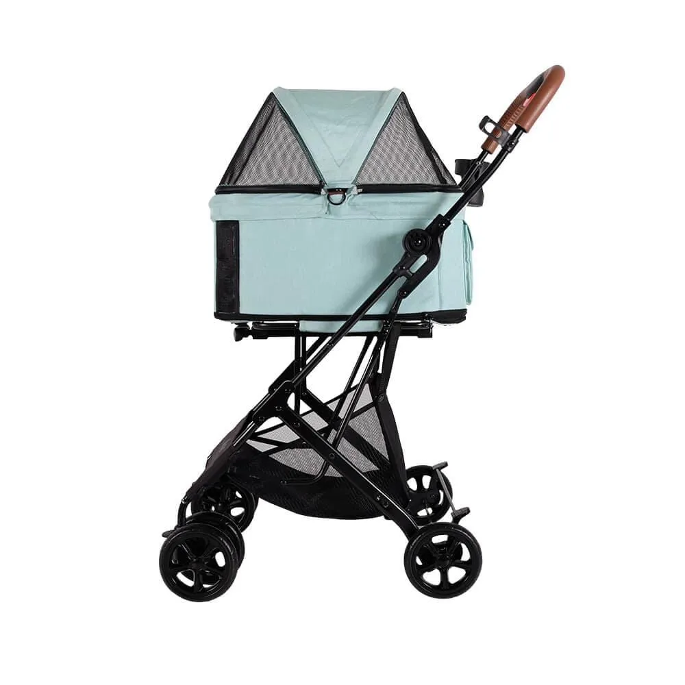 Ibiyaya® Travois Tri-fold Pet Stroller & Travel System - Spearmint