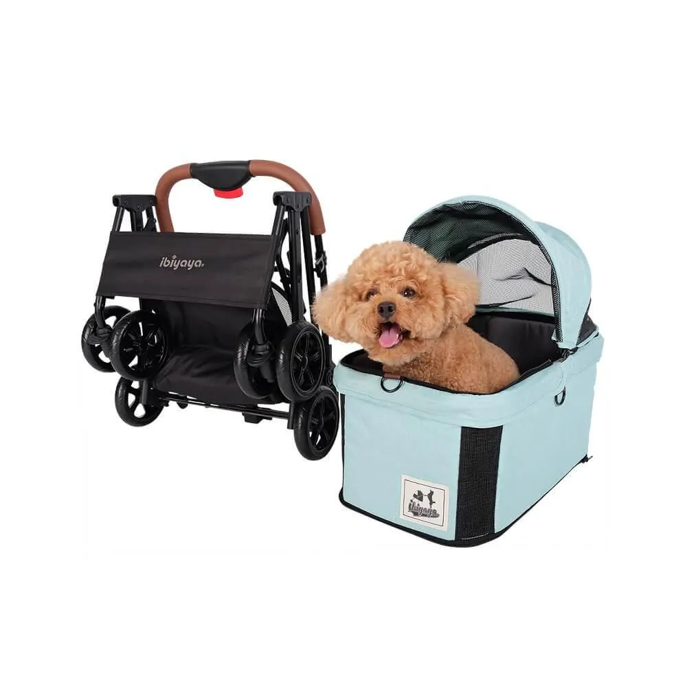 Ibiyaya® Travois Tri-fold Pet Stroller & Travel System - Spearmint