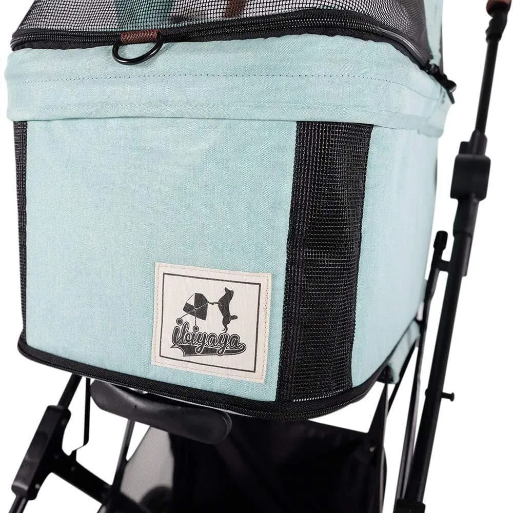 Ibiyaya® Travois Tri-fold Pet Stroller & Travel System - Spearmint