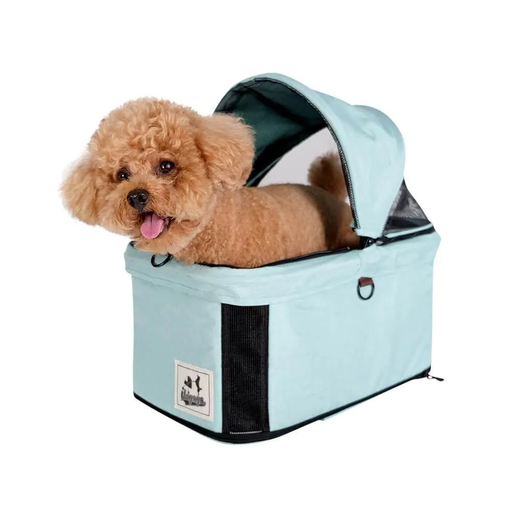 Ibiyaya® Travois Tri-fold Pet Stroller & Travel System - Spearmint