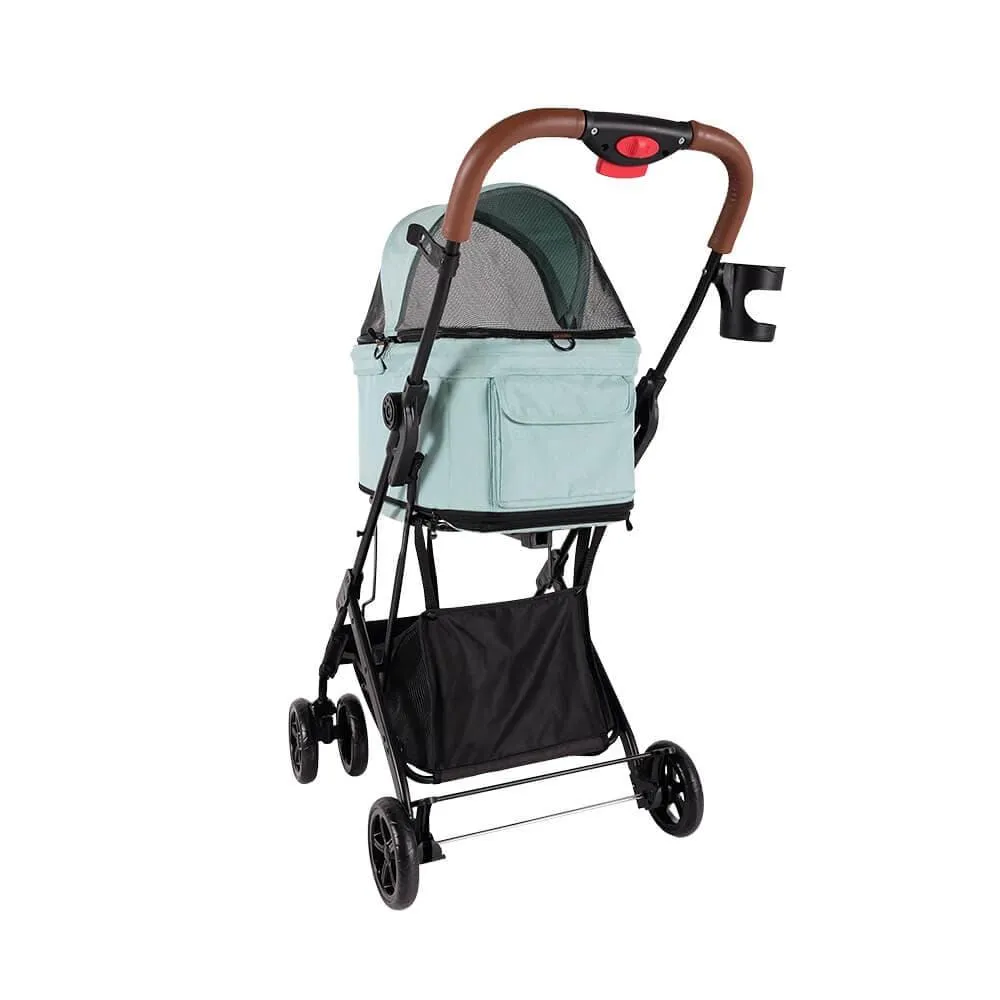 Ibiyaya® Travois Tri-fold Pet Stroller & Travel System - Spearmint