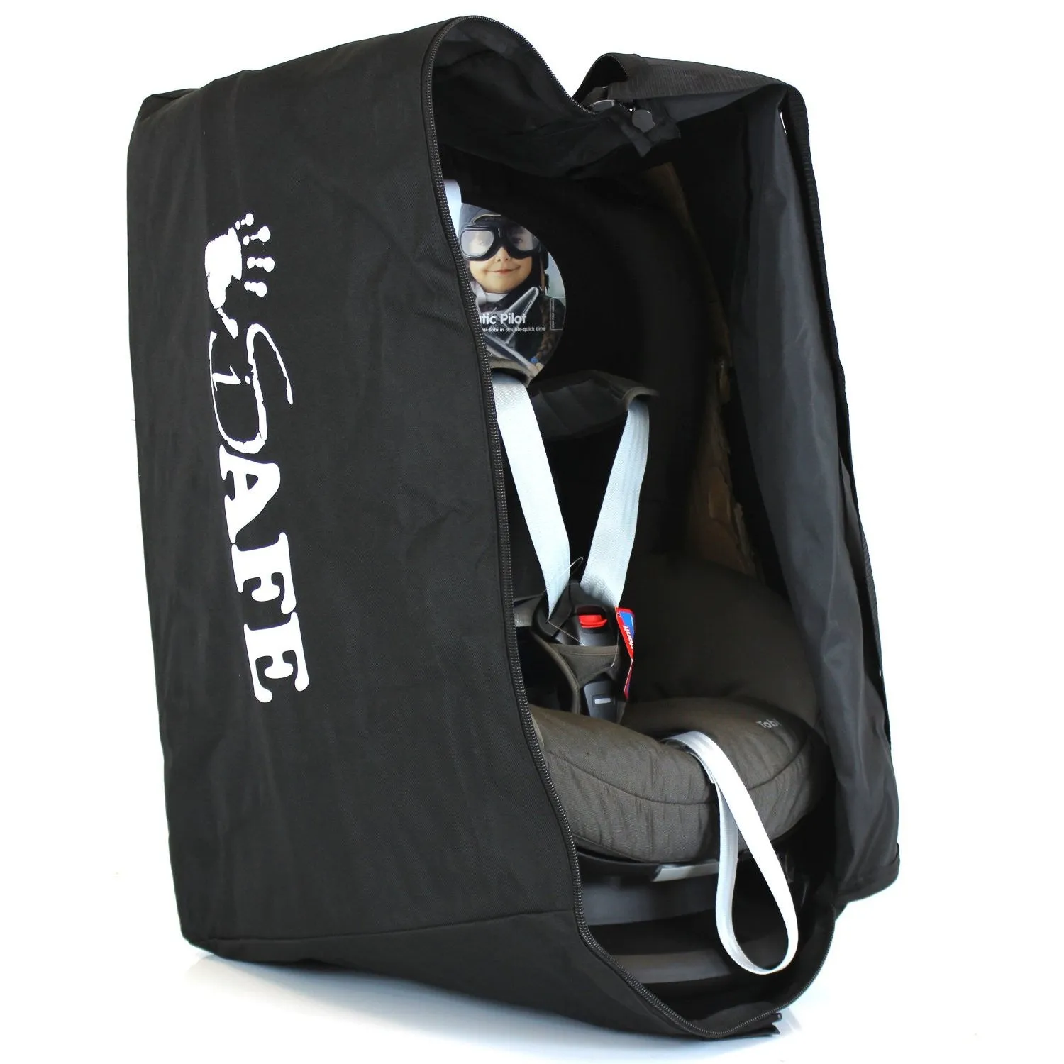 iSafe Carseat Travel / Storage Bag For Maxi-Cosi Familyfix Pearl Car Seat & Base (Black Raven)