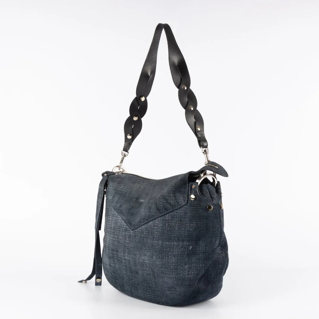 Jimmy Choo Studded Denim Artie Shoulder Bag