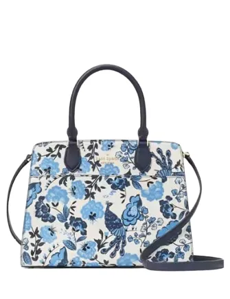 Kate Spade New York Madison Peacock Floral Printed Medium Satchel