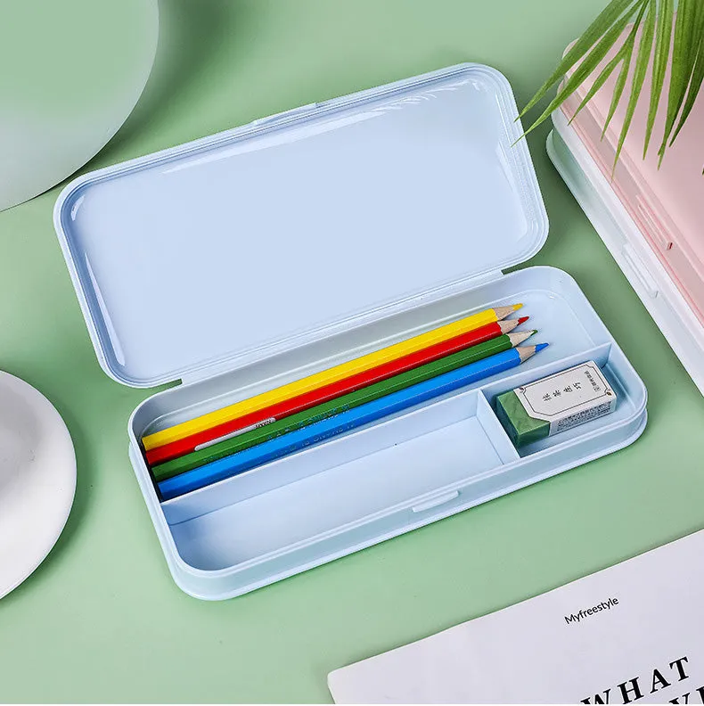 Kawaii Macaron Style Pencil Cases High Capacity Pen Boxs Simple  Cute Stationery Storage School Office Supplies for Kids Gift