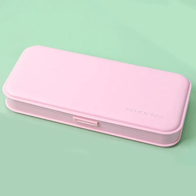 Kawaii Macaron Style Pencil Cases High Capacity Pen Boxs Simple  Cute Stationery Storage School Office Supplies for Kids Gift