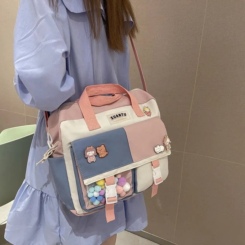 Kawaii School Backpack & Shoulder Bag