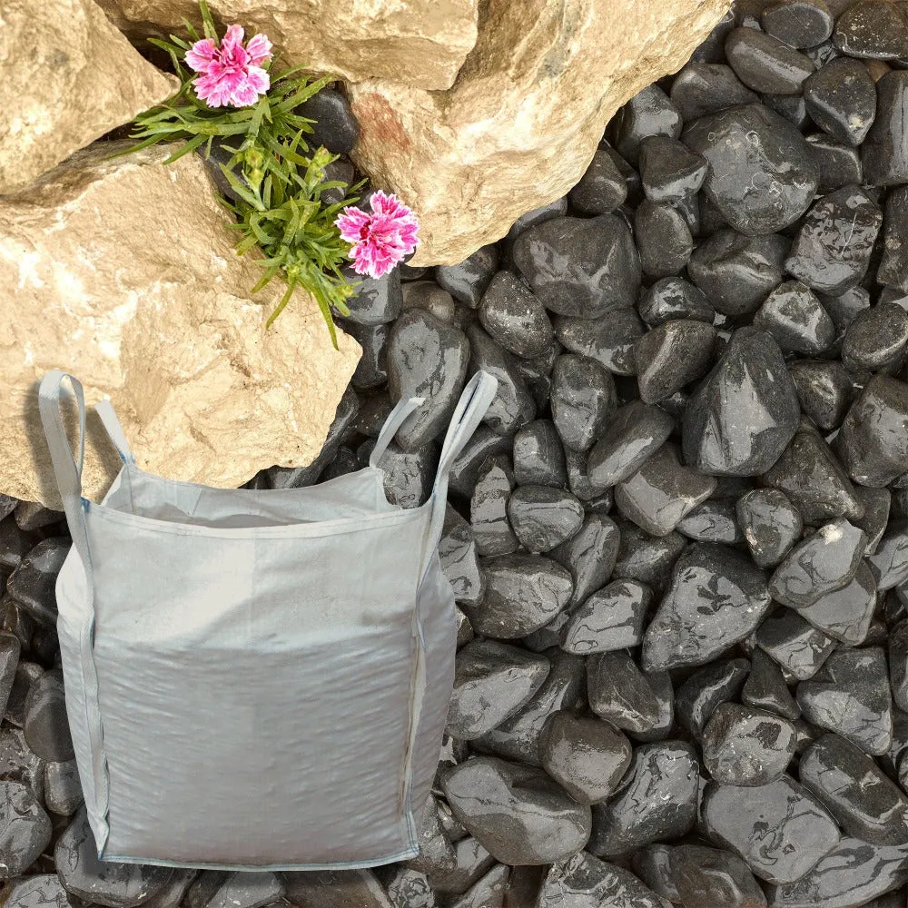 Kelkay Onyx Black Cobbles 40-60mm 750kg Bulk Bag