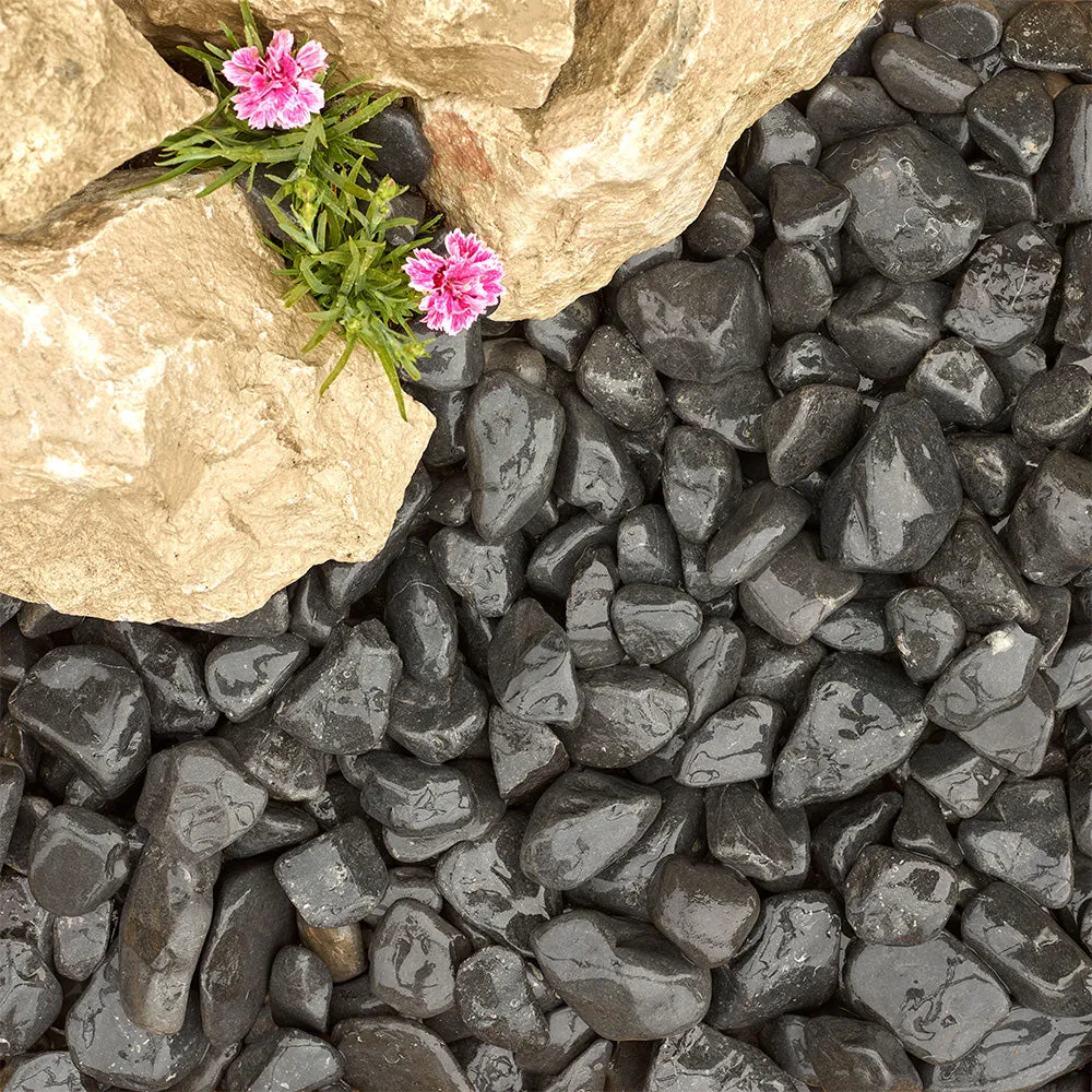 Kelkay Onyx Black Cobbles 40-60mm 750kg Bulk Bag