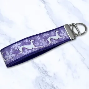 Key Leash Snowflake Hounds Purple