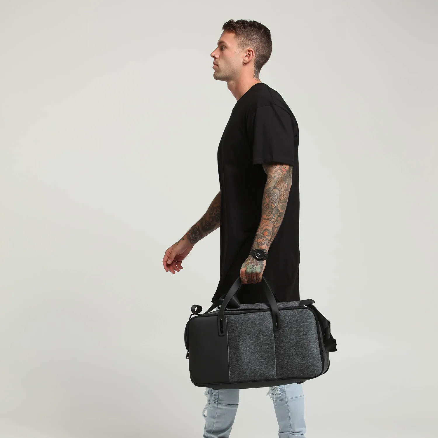 Korin Flexpack Go Duffle Bag Charcoal/Black