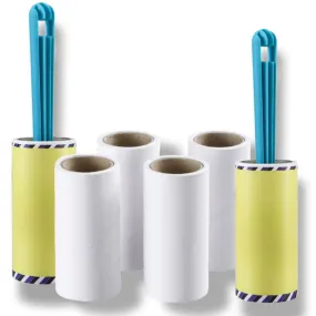 Kuber Industries Lint Remover | Super Sticky Lint Roller | Easy | Lint Roller for Clothes | Lint roller for Pet Hair | 60 sheets (2 Roller   4 replacement Rolls)