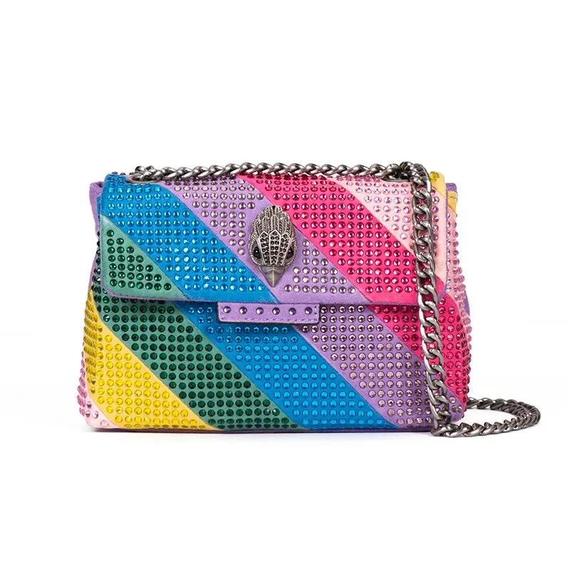 Kurt Keiger Rainbow Studded Shoulder Bag