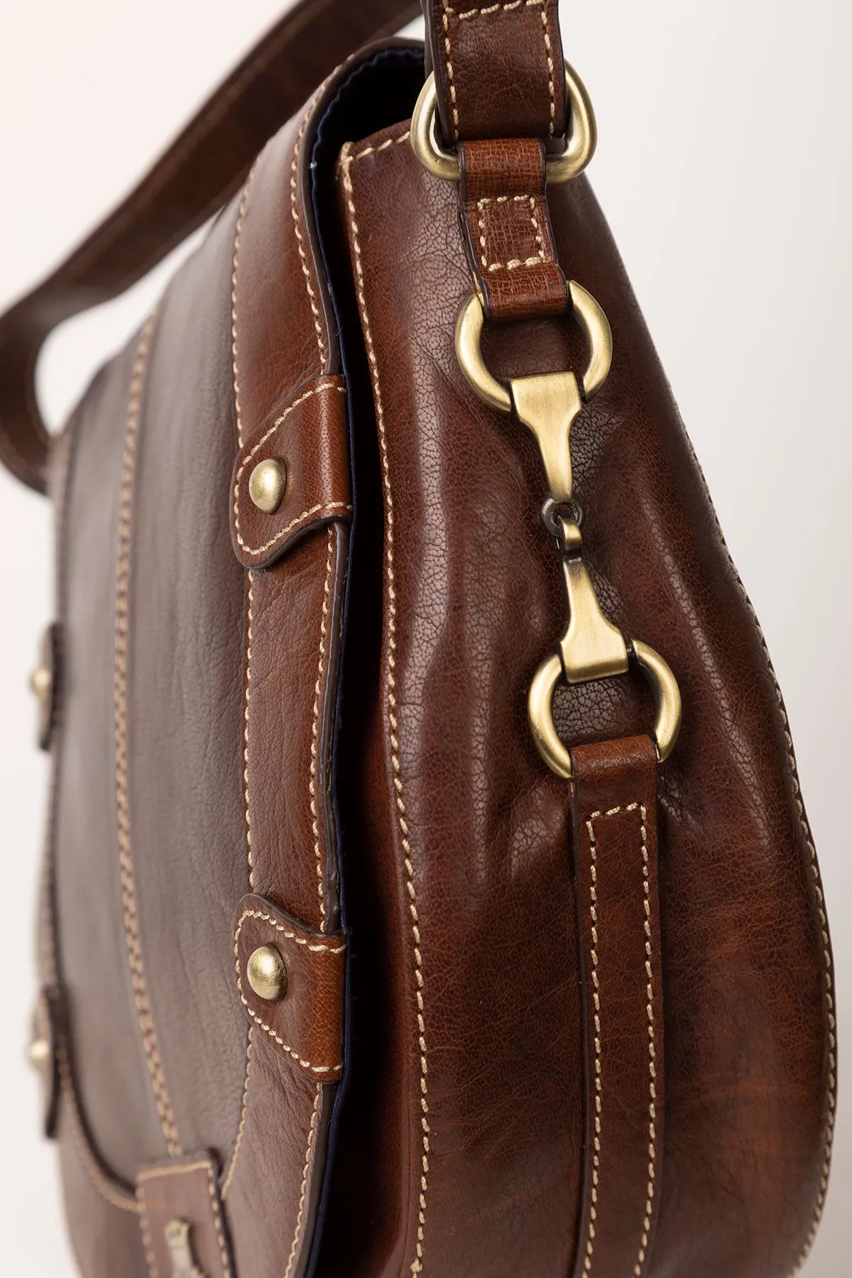 Ladies Leather Saddle Bag - Bramham