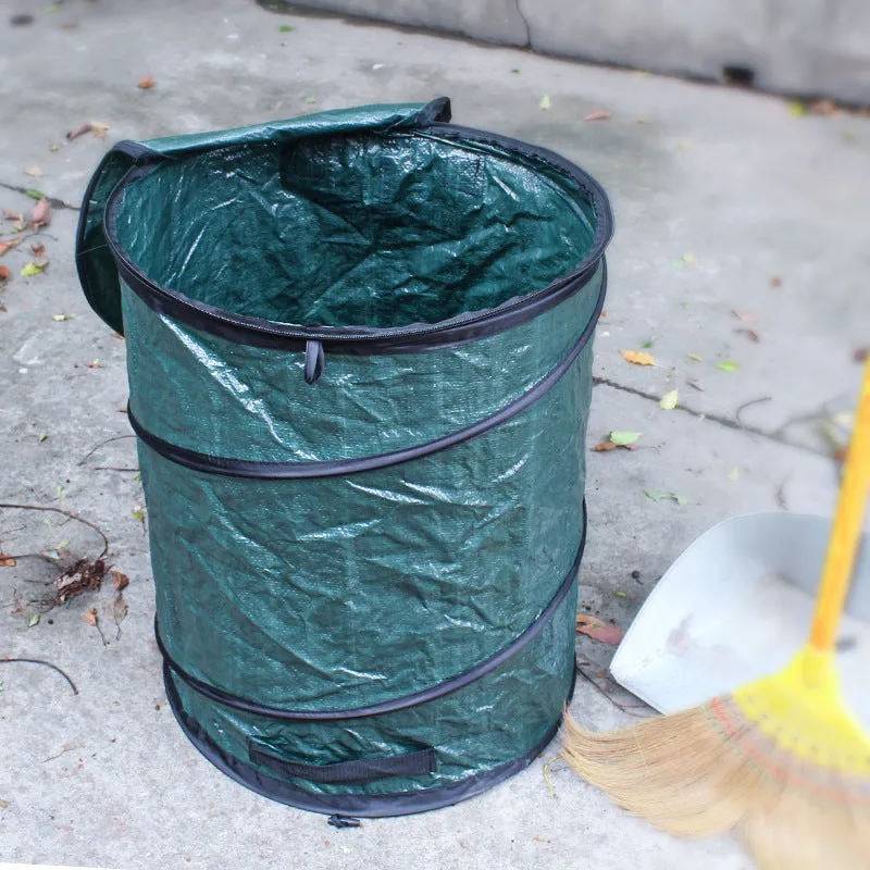 Large-capacity 250L Trash Bag Round Bucket For Cleaning Garden Leaves