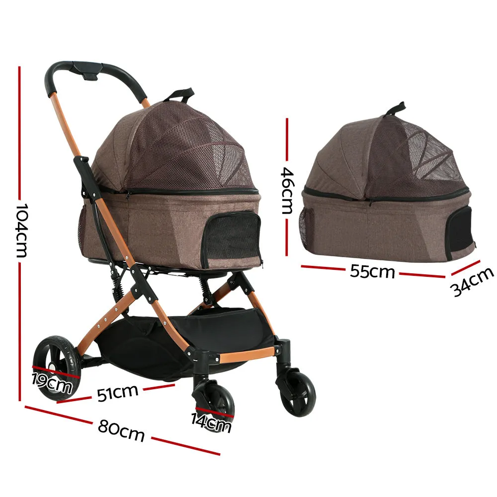 Large Foldable Pet Stroller, Carrier & Car Seat - i.Pet