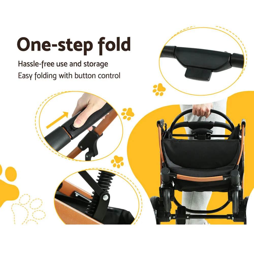 Large Foldable Pet Stroller, Carrier & Car Seat - i.Pet