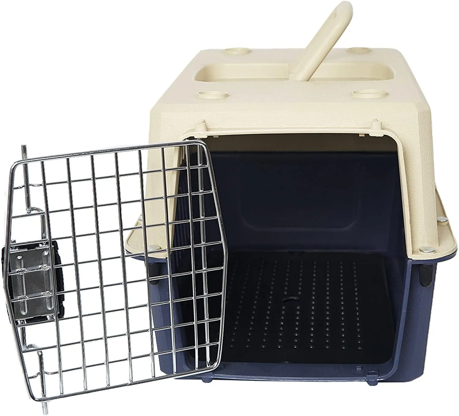 Large Portable Pet Carriers Kennel Crate Airline Approved Kitty Travel Cage for Puppy Bunny Cats, Blue