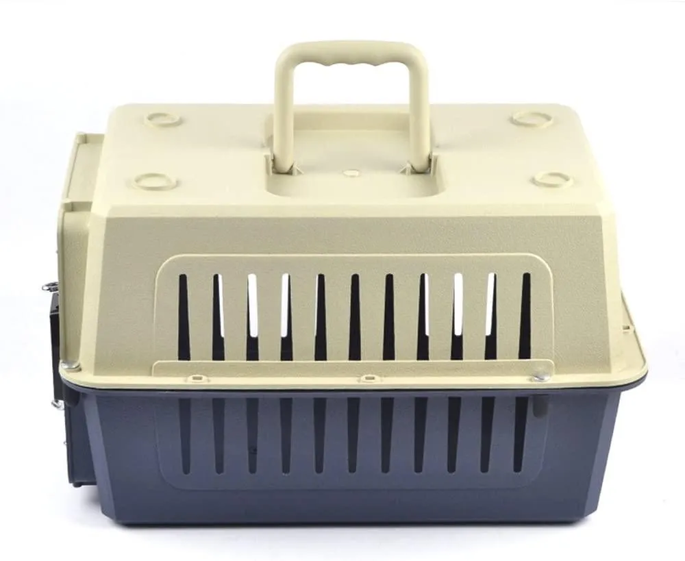 Large Portable Pet Carriers Kennel Crate Airline Approved Kitty Travel Cage for Puppy Bunny Cats, Blue