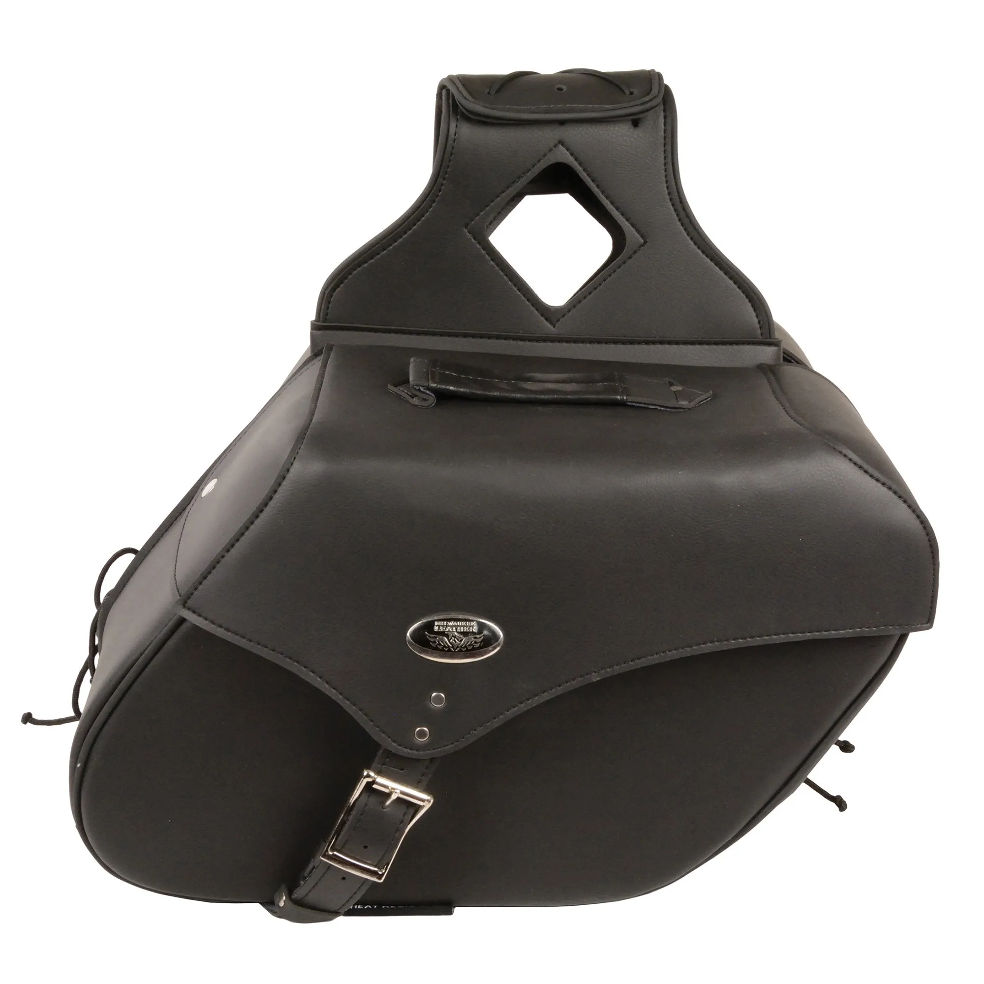 Large Zip-Off Single Strap PVC Throw Over Saddle Bag (16X11X6X22)