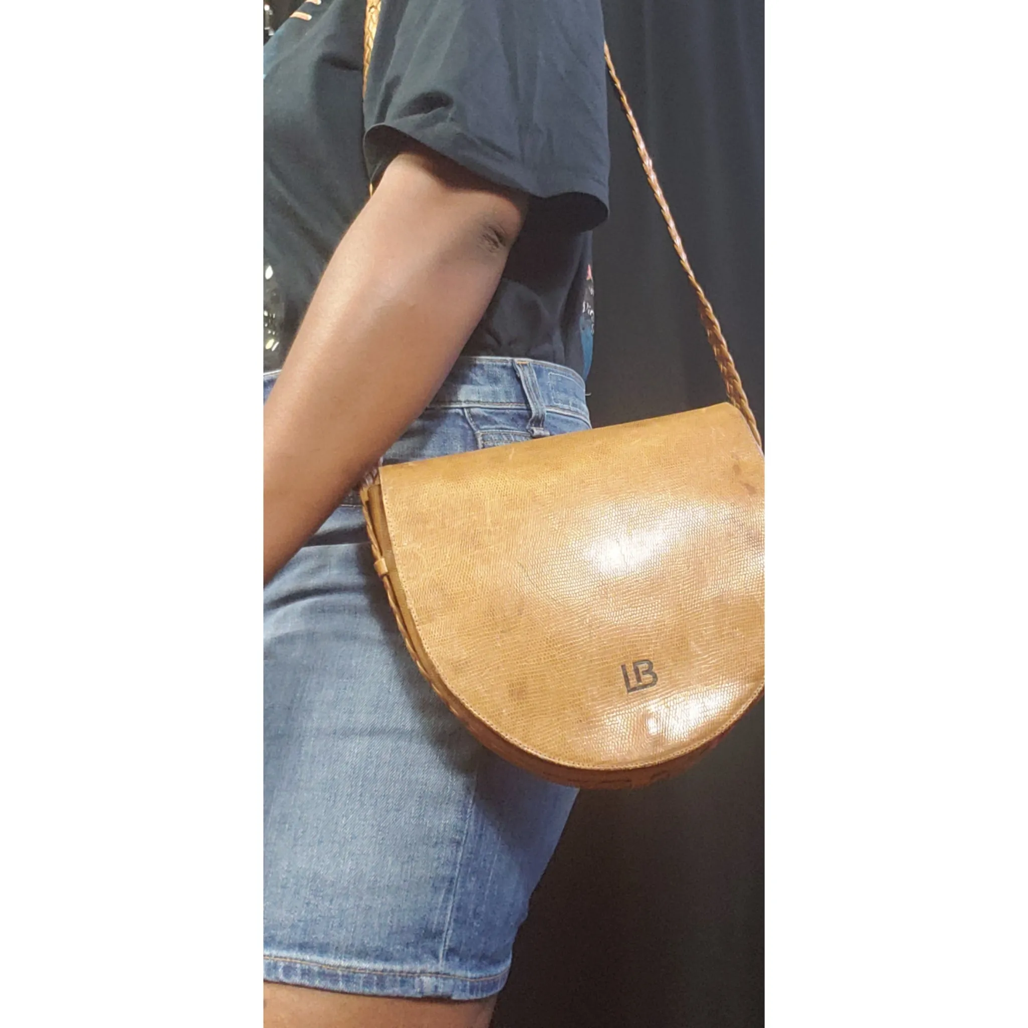 Laura Biagiotti Vintage Leather Saddle Bag