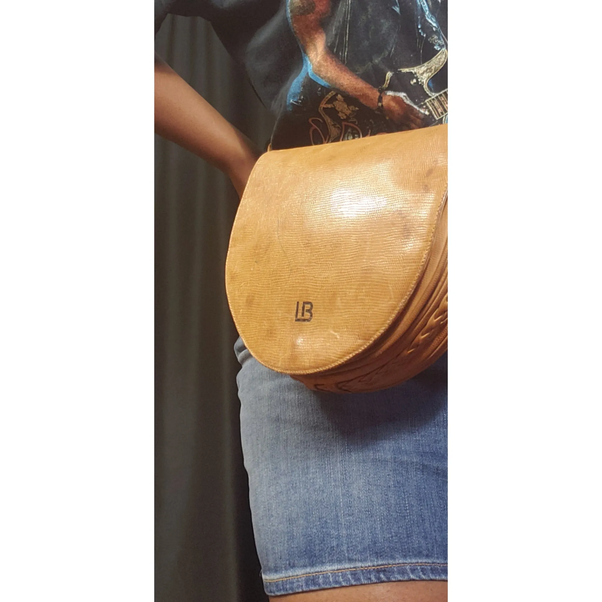 Laura Biagiotti Vintage Leather Saddle Bag