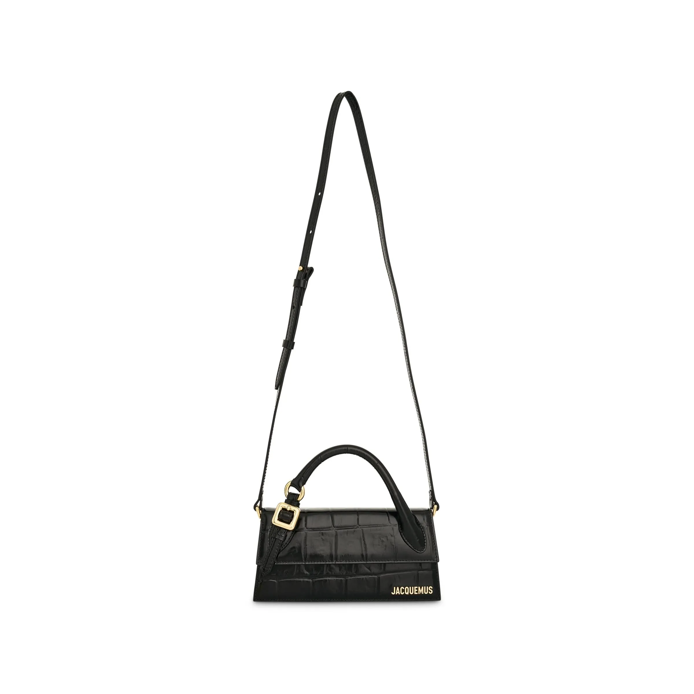 Le Chiquito Long Boucle Leather Bag in Black