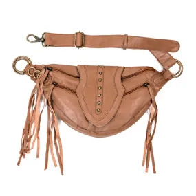 Leather Arrow Bag | Almond Tan