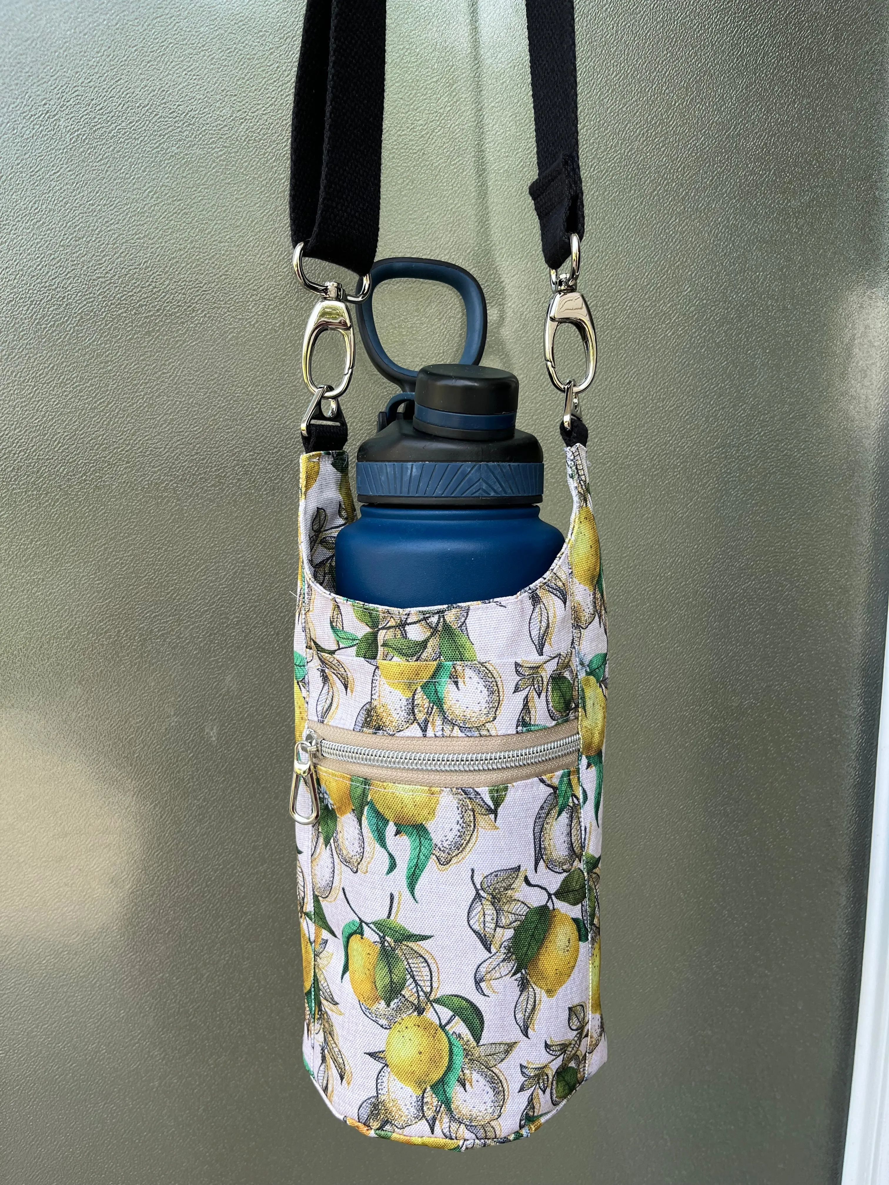 Lemon Themed Water Bottle Sling